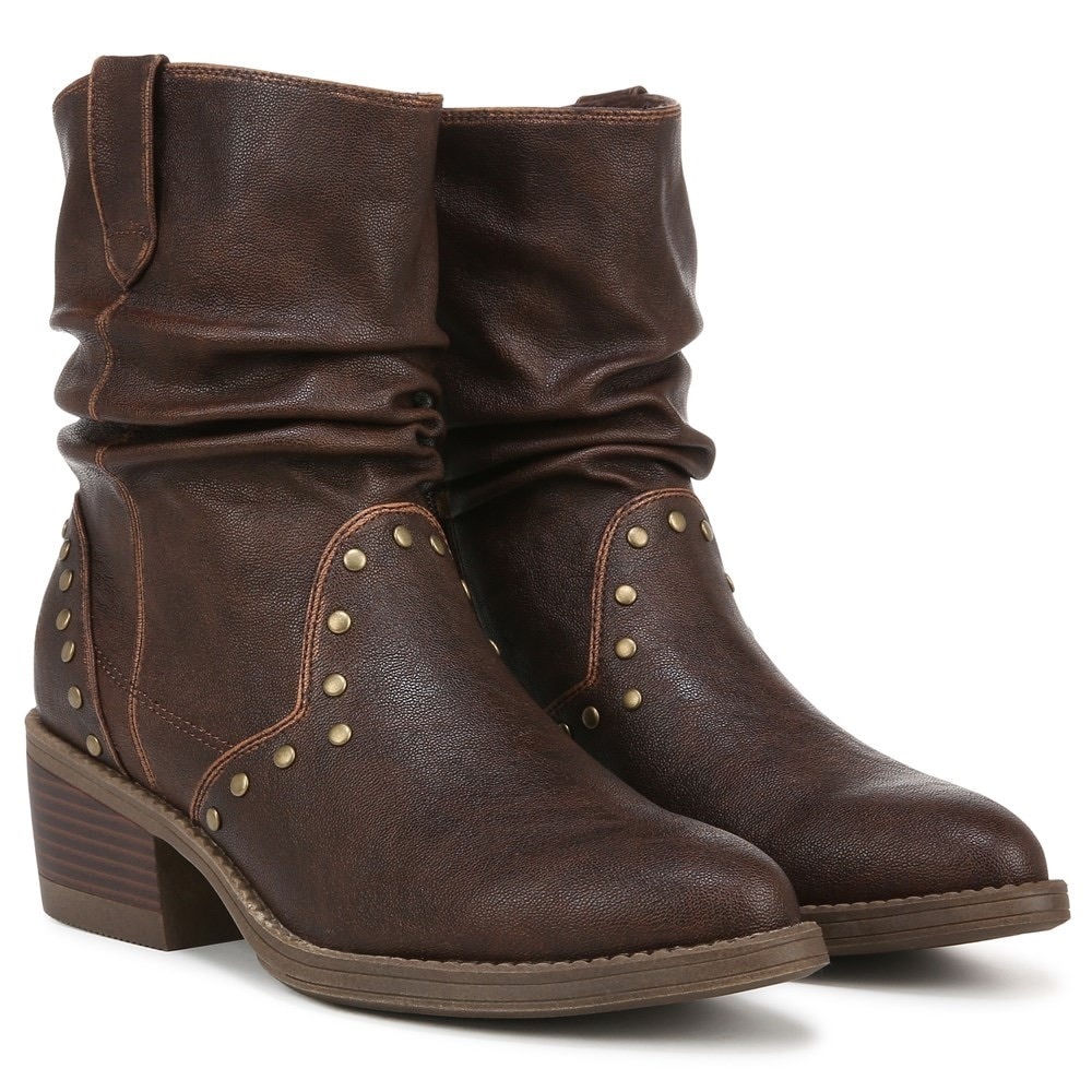 Blowfish Brown Ankle Boots with Stud Accents